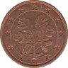 Монета. Германия. 1 цент 2015 год. (F). ав.