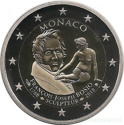 Монета. Монако. 2 евро 2018 год. 250 лет со дня рождения Франсуа Жозеф Бозио. (в коробке).