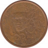 Монета. Франция. 5 центов 2002 год. ав.