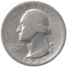 Монета. США. 25 центов 1945 год. Монетный двор S.