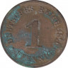 Монета. Германия (Германская империя 1871-1922). 1 пфенниг 1876 год. (А). ав.