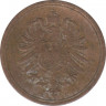 Монета. Германия (Германская империя 1871-1922). 1 пфенниг 1876 год. (А). рев.