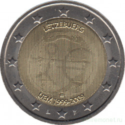 Монета. Люксембург. 2 евро 2009 год. 10 лет экономическому и валютному союзу.