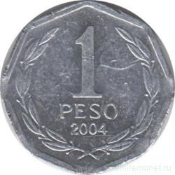 Монета. Чили. 1 песо 2004 год.