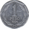 Монета. Чили. 1 песо 2004 год. ав.