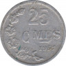 Монета. Люксембург. 25 сантимов 1957 год. ав.