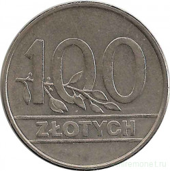 Монета. Польша. 100 злотых 1990 год.