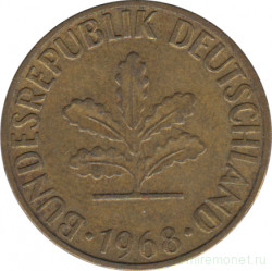 Монета. ФРГ. 5 пфеннигов 1968 год. Монетный двор - Мюнхен (D).