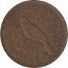 Монета. Новая Зеландия. 1 пенни 1956 год. Новый тип. ав.