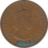 Монета. Британские Восточные Карибские территории. 1 цент 1964 год. рев.