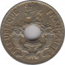 Монета. Французский Индокитай. 5 сантимов 1938 год. рев.