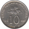 Монета. Малайзия. 10 сен 2000 год. ав.
