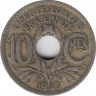 Монета. Франция. 10 сантимов 1917 год. ав.