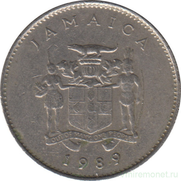 Монета. Ямайка. 10 центов 1989 год.