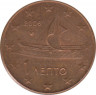 Монета. Греция. 1 цент 2006 год. ав.