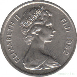 Монета. Фиджи. 5 центов 1982 год.