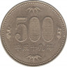 Монета. Япония. 500 йен 2007 год (19-й год эры Хэйсэй). ав.