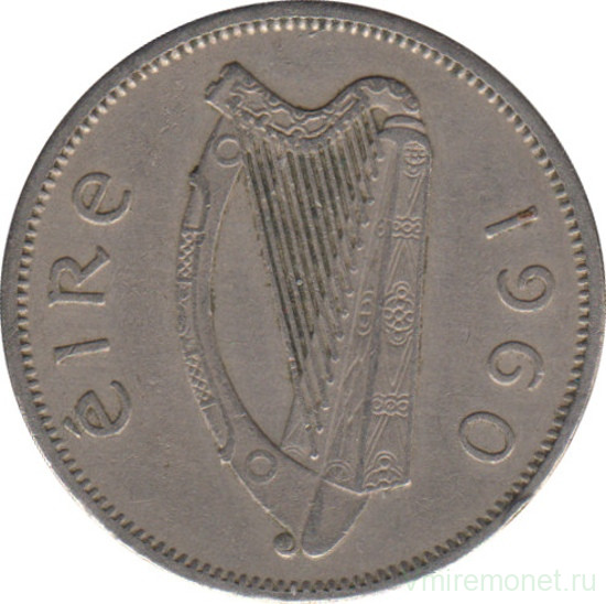 Монета. Ирландия. 6 пенсов 1960 год. 