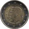 Аверс. Монета. Испания. 2 евро 2014 год. Король Филипп VI.