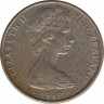 Монета. Новая Зеландия. 10 центов 1969 год. ав.