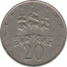 Монета. Ямайка. 20 центов 1989 год. рев.
