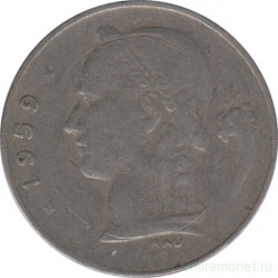 Монета. Бельгия. 1 франк 1959 год. BELGIE.