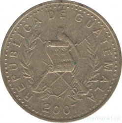 Монета. Гватемала. 50 сентаво 2007 год.