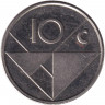 Монета. Аруба. 10 центов 1987 год.