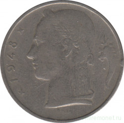 Монета. Бельгия. 5 франков 1948 год. BELGIQUE.