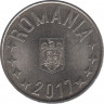 Монета. Румыния. 10 бань 2017 год.