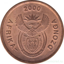 Монета. Южно-Африканская республика (ЮАР). 5 центов 2000 год. Новый тип.
