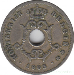 Монета. Бельгия. 10 сантимов 1903 год. BELGIE.