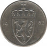  Монета. Норвегия. 50 эре 1982 год. ав.