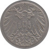 Монета. Германия (Германская империя 1871-1922). 10 пфеннигов 1890 год. (A). рев.
