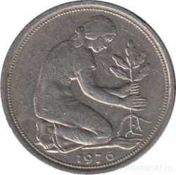 Монета. ФРГ. 50 пфеннигов 1976 год. Монетный двор - Карлсруэ (G).