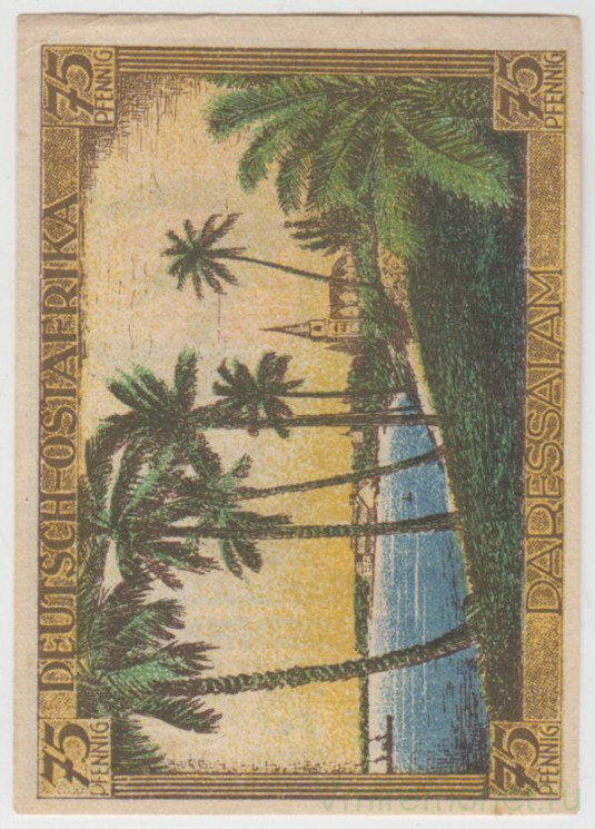 Бона. Нотгельд. Германия. Город Берлин. 75 пфеннигов 1921 год. Реверс 5. Вариант 88.1.5.