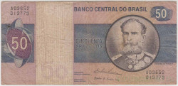 Банкнота. Бразилия. 50 крузейро 1970 - 1980 год. Тип 194b.