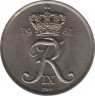 Монета. Дания. 25 эре 1961 год. ав.