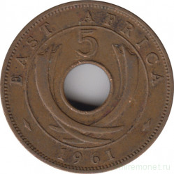 Монета. Британская Восточная Африка. 5 центов 1961 год. (H).