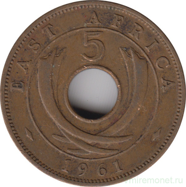 Монета. Британская Восточная Африка. 5 центов 1961 год. (H).