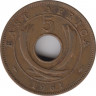 Монета. Британская Восточная Африка. 5 центов 1961 год. (H). ав.