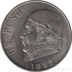 Монета. Мексика. 1 песо 1982 год.