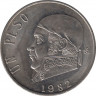 Монета. Мексика. 1 песо 1982 год. ав.