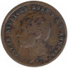 Монета. Швеция. 1 эре 1858 год. (Буквы L.A. под бюстом). С двумя точками.