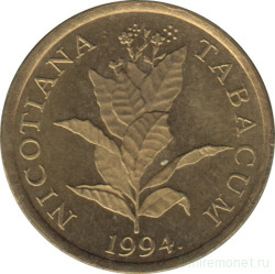 Монета. Хорватия. 10 лип 1994 год.