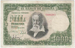 Банкнота. Испания. 1000 песет 1951 год. Тип 143.