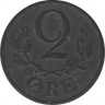 Монета. Дания. 2 эре 1947 год. рев.