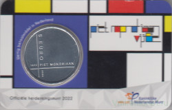 Монета. Нидерланды. 5 евро 2022 год. 150 лет со дня рождения Пита Мондриана. Коинкарта.
