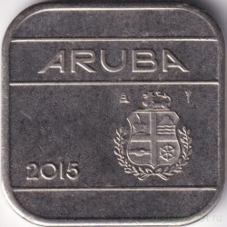 Монета. Аруба. 50 центов 2015 год.