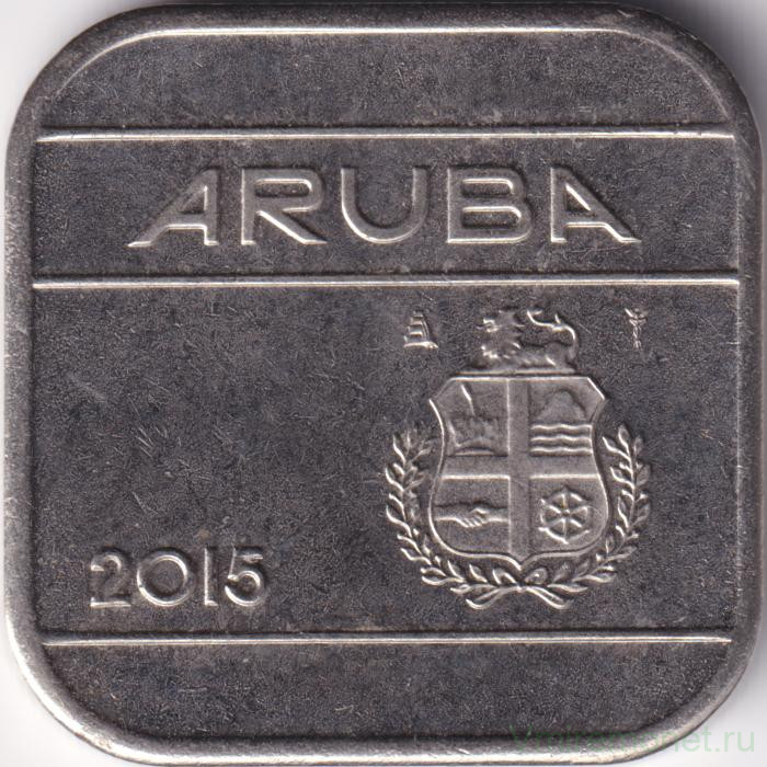 Монета. Аруба. 50 центов 2015 год.